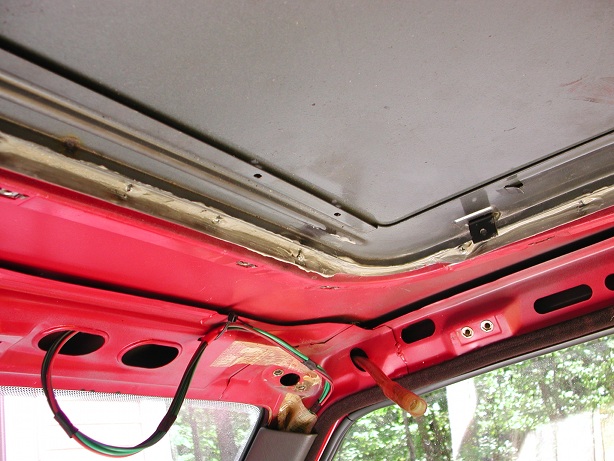 Adhesive on interior